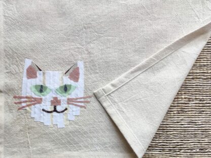 White Cat Face Kitchen Towel - Image 5